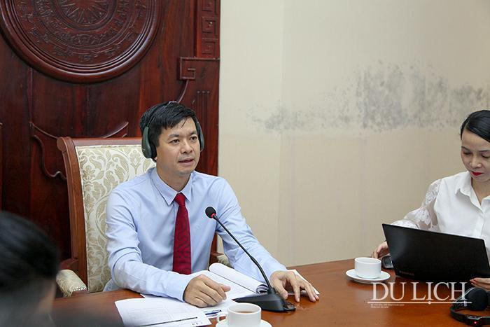 Thứ trưởng Bộ VHTTDL Lê Quang Tùng phát biểu tại hội nghị trực tuyến